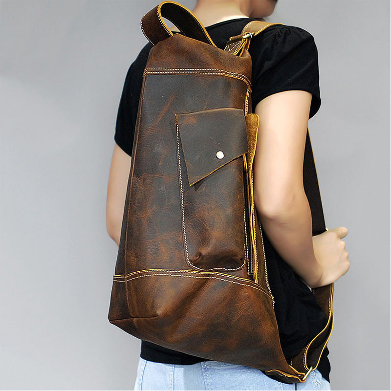 Leather backpack